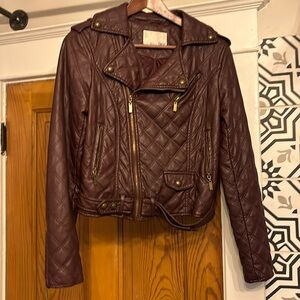Bar III faux leather jacket